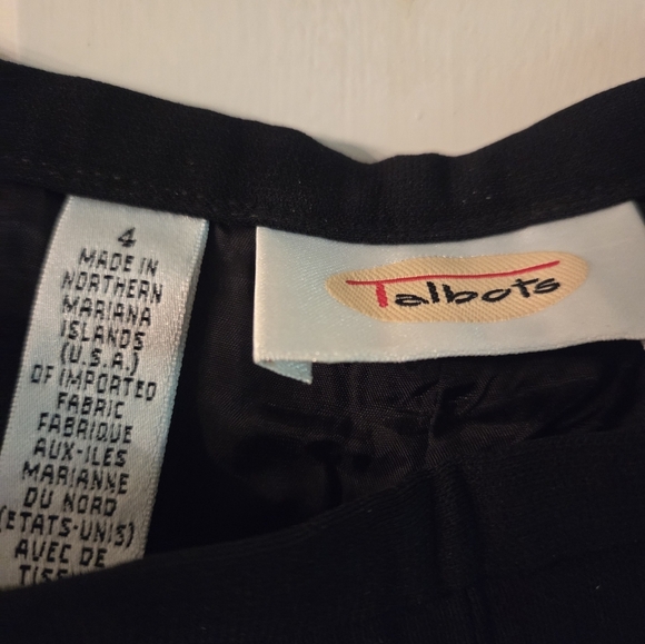 Talbots Vintage Black High Waisted Side Zip Straight Leg Pants NWT Size 4 - Picture 3 of 11